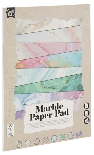 [1432927] Carton Hobby CarftID A4 175g marbré 16 feuilles