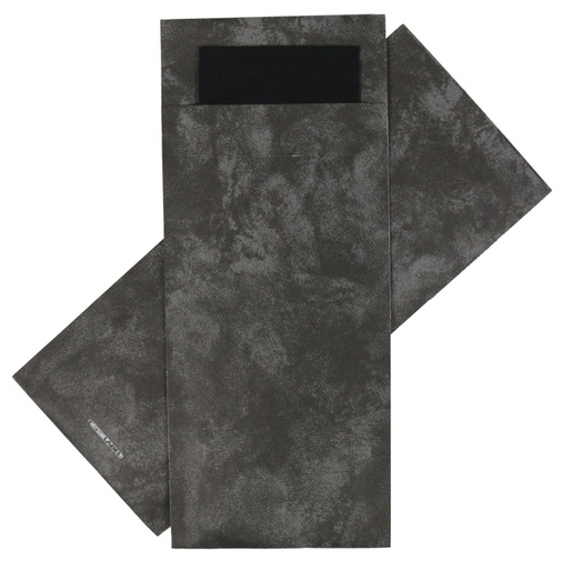 [1433022] Pochette à couverts IEZZY 190x85mm anthracite marbré serviette noire 500pcs