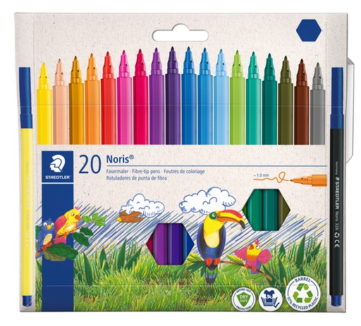 [1433384] Feutre de coloriage Staedtler Norris 326 étui carton 20 couleurs
