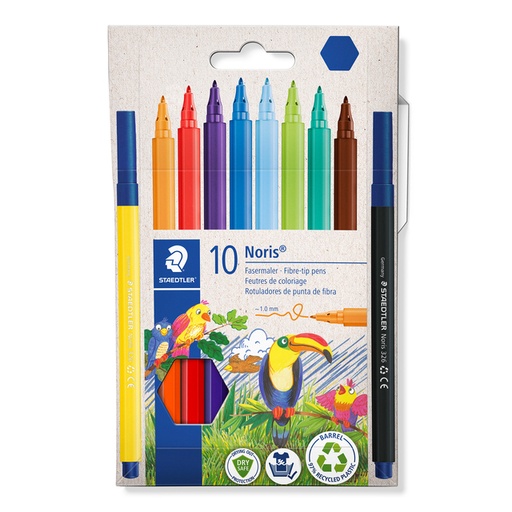 [1433385] Feutre de coloriage Staedtler Norris 326 étui carton 10 couleurs