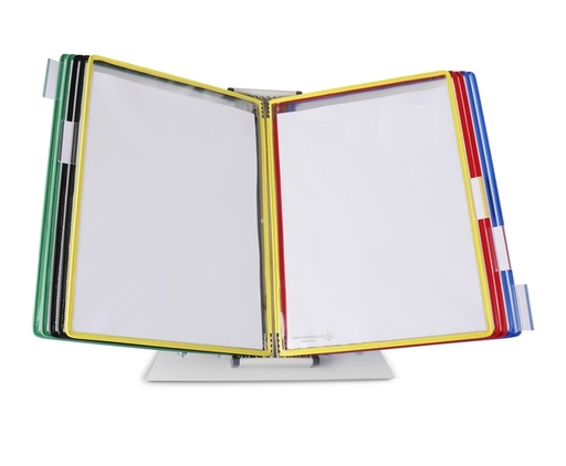 [1434555] Zichtpanelensysteem bureau Tarifold metaal A4 met 10-tassen assorti