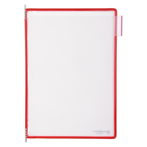 [1434556] Zichtpaneel Tarifold A4 verticaal rood 10 stuks