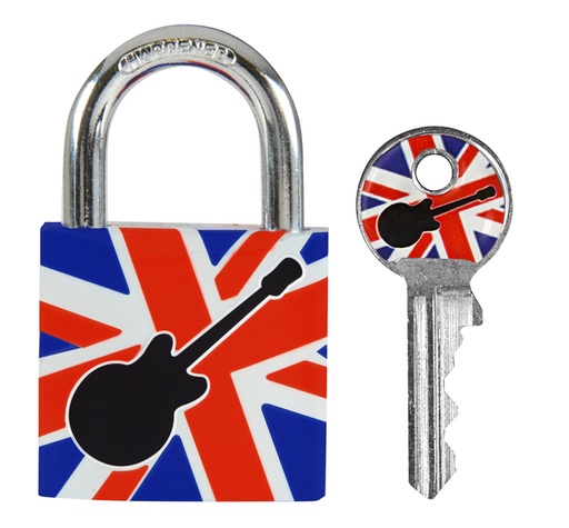 [1434602] Hangslot Masterlock 30mm gitaar motief