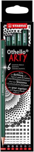 [1435371] Crayon STABILO Othello 6 duretés
