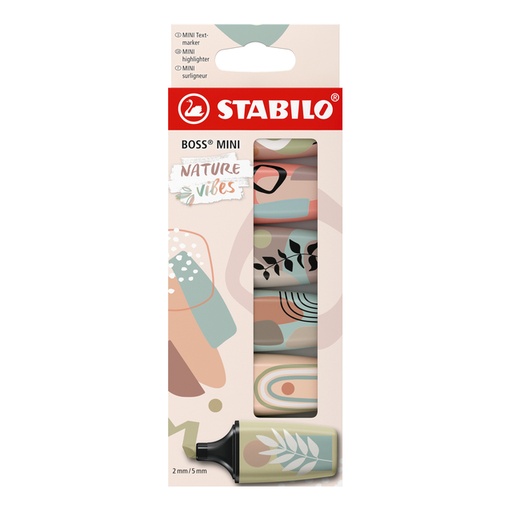 [1435372] Markeerstift STABILO BOSS naturevibes assorti 6 stuks