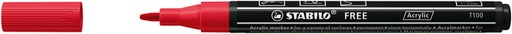 [1435398] Marqueur peinture STABILO Free Acrylic T100 rouge foncé