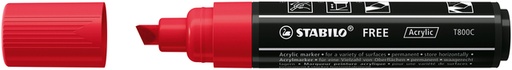 [1435399] Acrylmarker STABILO  Free Acrylic T800C karmijnrood