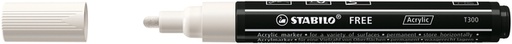 [1435400] Marqueur peinture STABILO Free Acrylic T300 blanc