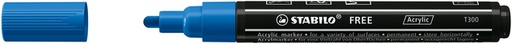 [1435403] Acrylmarker STABILO  Free Acrylic T300 donkerblauw