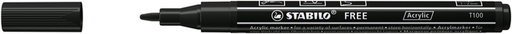 [1435410] Marqueur peinture STABILO Free Acrylic T100 noir