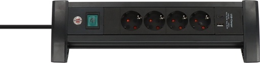 [1435428] Stekkerdoos Brennenstuhl Premium 4 voudig USB C PD en USB A zwart