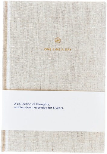[1435438] Dagboek A-Journal One Line A Day Linen lijn