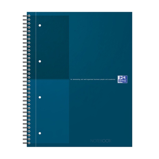 [1435636] Cahier à spirale Oxford International Notebook A4+ ligné bleu pétrole