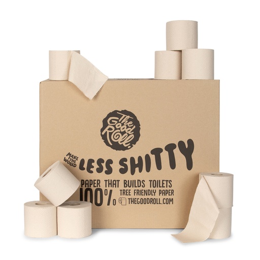 [1435671] Papier toilette The Good Roll The Nacked Panda bambou 2 épaisseurs 24x 300 feuilles nature