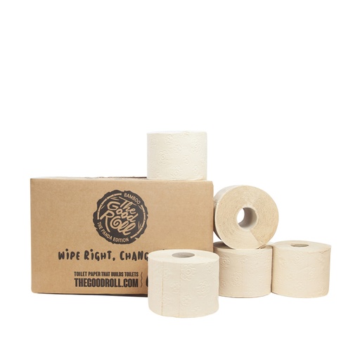 [1435675] Toiletpapier The Good Roll The Panda Edition Naked bamboe 3-laags 27x250 vel naturel