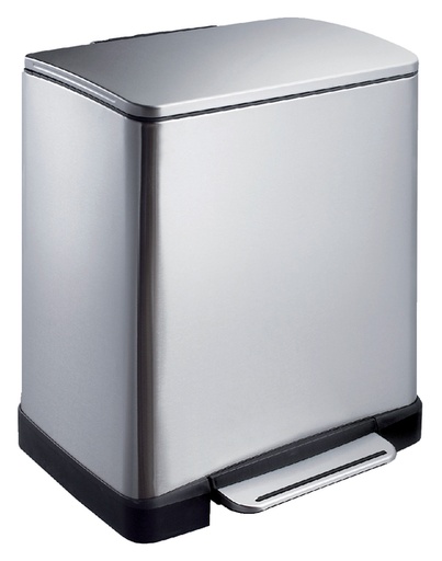 [394549] Poubelle à pédale EKO E-Cube 20 litres inox
