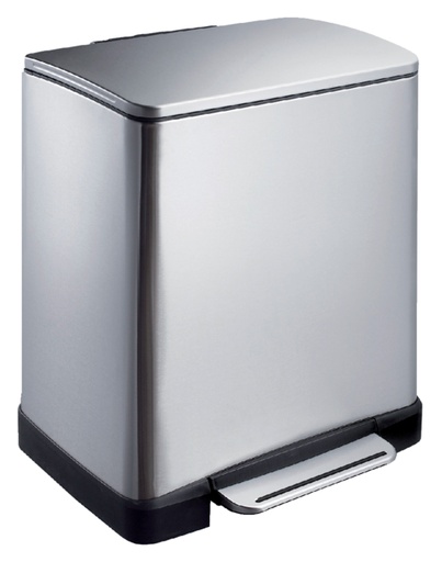 [394549] Poubelle à pédale EKO E-Cube inox 20 litres