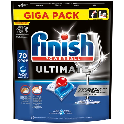 [1435738] Tablette lave-vaisselle Finish Ultimate Regular 70 pièces