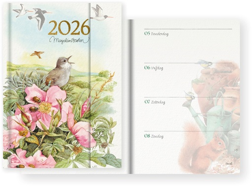 [1435749] Agenda 2026 Marjolein Bastin 7 jours/ 2 pages fermeture magnétique