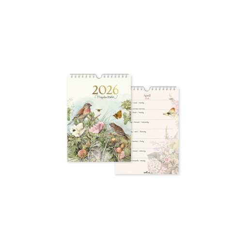 [1435756] Calendrier 2026 Marjolein Bastin oiseaux 7 jours/1 page