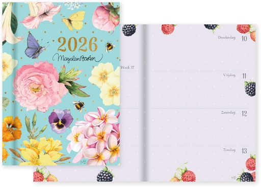[1435760] Agenda 2026 Marjolein Bastin S Fleurs 7 jours/2 pages