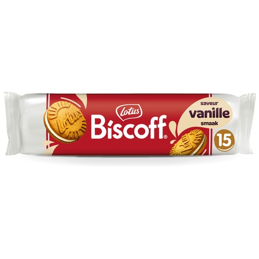 [1435773] Biscuits Lotus Biscoff sandwich vanille 15 pièces