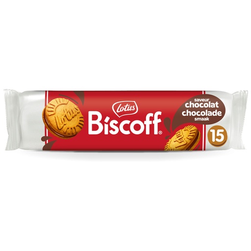 [1435778] Koekjes Lotus Biscoff speculoos sandwich melkchocolade 15 stuks