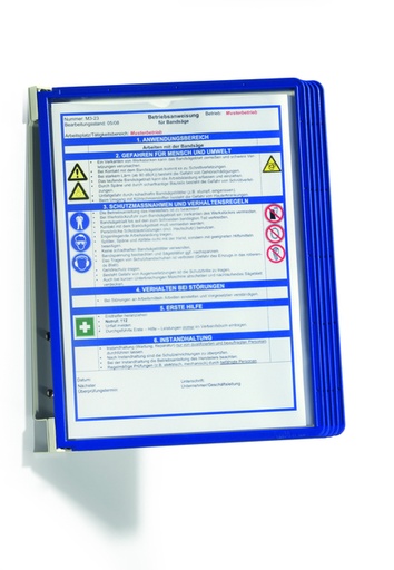 [1435908] Support mural Durable Vario Wall 5 panneaux bleu