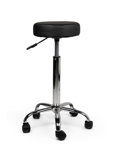 [1435954] Tabouret Office Haut avec ressort à gaz roulette dure noir
