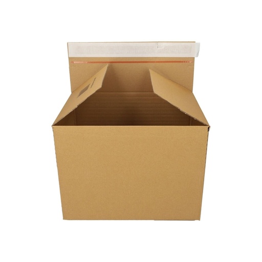 [1435972] Boîte d'expédition IEZZY Quickbox hauteur réglable 229x164x50-115mm can-B marron 10 pièces
