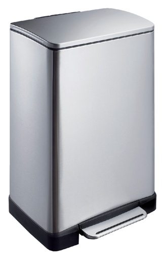 [394550] Poubelle à pédale EKO E-Cube inox 40 litres