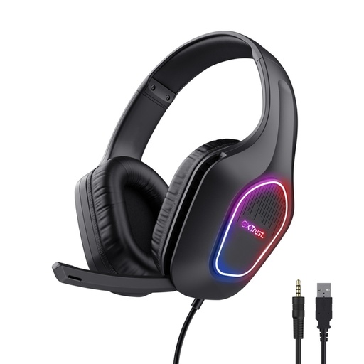 [1436013] Casque Gaming Trust GXT416 Zirox LED noir