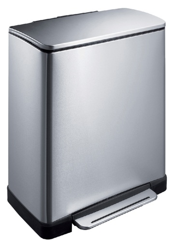 [394551] Poubelle à pédale EKO E-Cube inox 50 litres