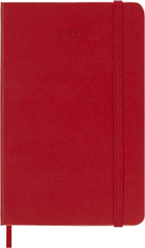 [1436244] Agenda 2026 Moleskine Planner Weekly 12 mois 7 jours/1 page Pocket CR Scarlet red
