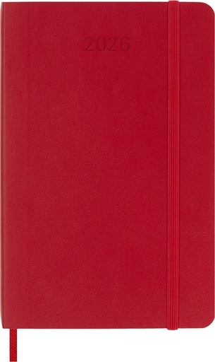 [1436246] Agenda 2026 Moleskine 12M Planner Weekly 7dagen/1pagina pocket sc scarlet red