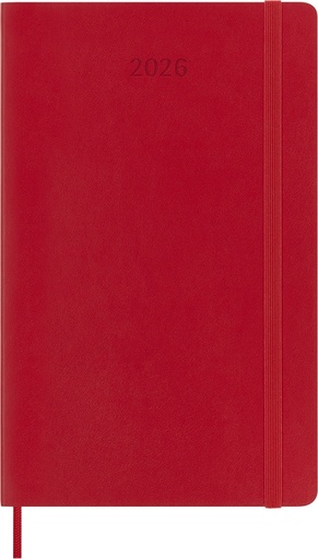 [1436247] Agenda 2026 Moleskine Planner Weekly 12 mois 7 jours/1 page Large CS Scarlet red