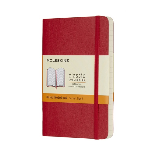 [1436277] Carnet de notes A6 Moleskine Couverture souple rouge