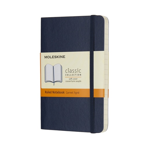 [1436278] Carnet de notes A6 Moleskine Couverture souple bleu saphir