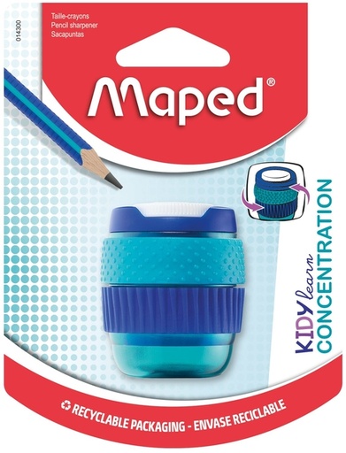 [1436287] Puntenslijper Maped Kidy Learn Concentration 1-gaats blauw