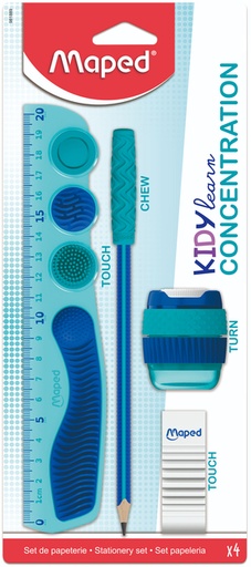 [1436297] Tekenset Maped Kidy Learn Concentration set à 5 delen blauw