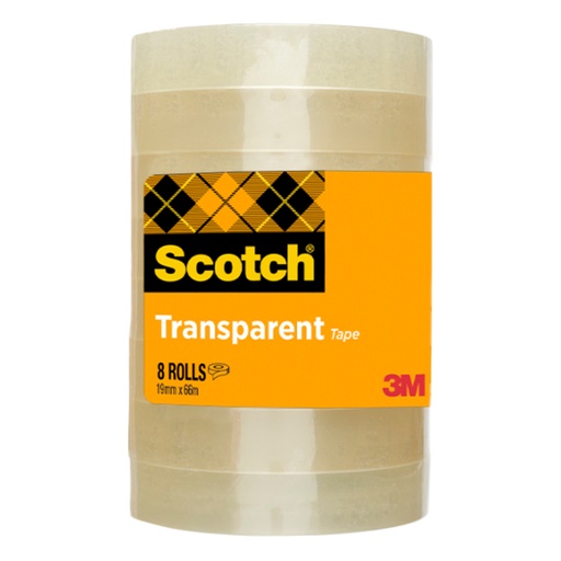[1436320] Ruban adhésif Scotch 508 19mmx66m transparent 8 rouleaux