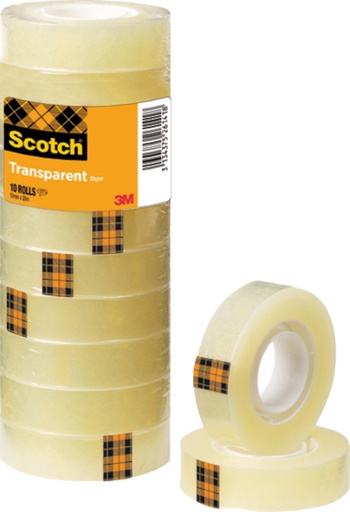 [1436322] Ruban adhésif Scotch 508 15mmx33m transparent 10 rouleaux