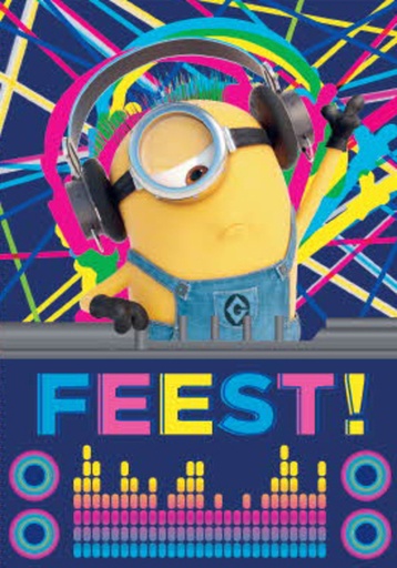 [1436351] Wenskaart Hallmark uitnodiging Minions pak à 6 stuks
