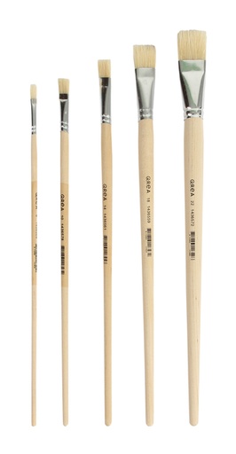 [1436564] Pinceaux Qrea soie de porc set de 5 largeurs