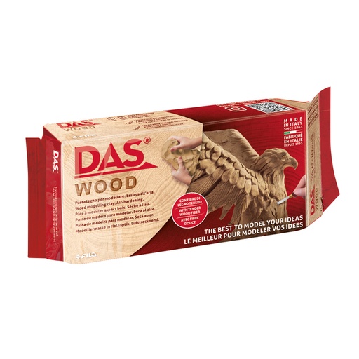 [1436589] Boetseerklei DAS luchthardend 700 gram hout