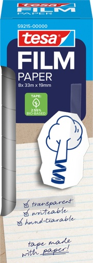 [1436604] Plakband tesafilm papier 19mmx33m 8 rol