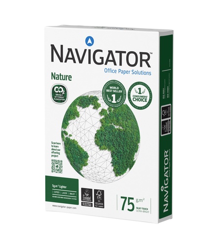 [1436621] Papier copieur Navigator Nature A4 75g blanc 500 feuilles