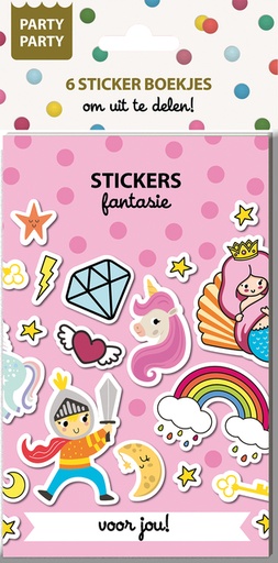 [1436628] Party Party 6 Sticker boekjes - Fantasie Interstat