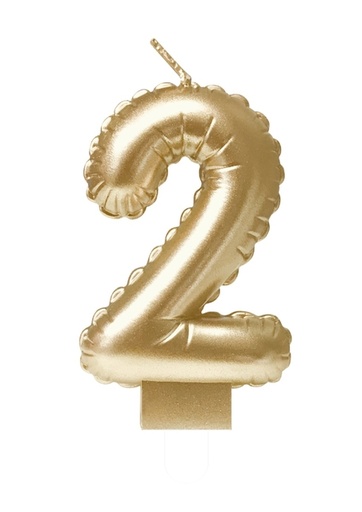 [1436773] Foil balloon candle gold 2