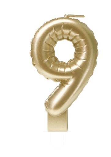 [1436774] Foil balloon candle gold 9